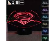 CT toys Batman LOGO 3D Night Light RGB Changeable Mood Lamp LED Light DC 5V USB Decorative Table Lamp with remote control