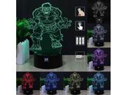 CT toys The Hulk 3D Night Light RGB Changeable Mood Lamp LED Light DC 5V USB Decorative Table Lamp Get a free remote control
