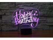 CT toys Pattern Happy Birthday 3D Lamp Originality Touch Desktop Desk Lamp Energy saving LED Illusion Lamp