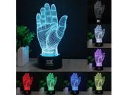 CT toys Palm 3D night light RGB and changeable mood lamp LED light dc 5 v USB decoration lamp children gifts