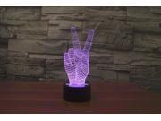 CT toys Pattern Victory 3D Lamp Colorful Touch LED Vision Lamp Gift Decoration Atmosphere Kids Gift