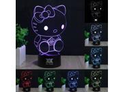CT toys Creative Gifts Hello kitty2 3D Night Light USB Led Table Desk Lampara as Home Decor Bedroom Reading Nightlight