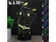 CT toys Pokemon Pikachu 3D Night Light RGB Changeable Mood Lamp LED Light DC 5V USB Decorative Table Lamp Get a free remote control