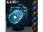 CT toys Canon Cameras 3D Night Light RGB Changeable Mood Lamp LED Light DC 5V USB Decorative Table Lamp Get a free remote control