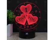 CT toys I LOVE YOU 3D Night Light RGB Changeable Mood Lamp LED Light DC 5V USB Decorative Table Lamp Get a free remote control