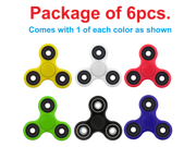 6 colors 6Pcs/Lot Tri Spinner Fidget Finger Spin Stress Hand Desk Toy EDC ADHD Autism Decompress toys