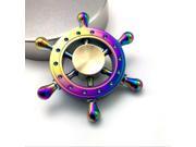 CT-toys Rainbow Colorful Rudder Hand Finger Metal Fidget Spinner EDC Adult Finger Stress Handspinner for Autism ADHD EDC Anxiety Stress Relief Focus Toys