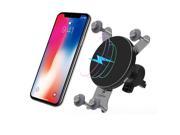 Wireless Car Charger,  Qi Fast Wireless Charging Car Mount Gravity Cell phone Holder 360°Rotation Cradle Air Vent for iPhone X 8 8 plus Samsung Galaxy S9 S9 plu
