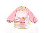 Unisex Kids Childs Arts Craft Painting Apron Baby Waterproof Bib with Sleeves and Pocket Red 6 36 Months Pink Bunny Set of 1