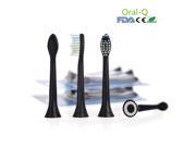 Standard Replacement Toothbrush heads Compatible With Electric Toothbrush Philips Sonicare DiamondClean Black 8 Pcs 2 Packs
