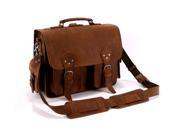 LederMann Multi Pocket Leather Briefcase Convertible to a Backpack Messenger Bag Satchel Attache