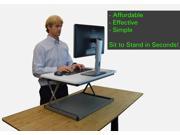 CHANGEdesk MINI Fast simple effective laptop standing desk. Sit to stand in seconds! Lightweight portable adjustable height riser fits most laptops and si