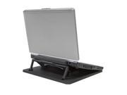 Swivel Laptop Stand Adjustable Angle Rotating Tabletop Laptop Riser. Simple Affordable Effective Ergonomic Notebook Cooling Stand black