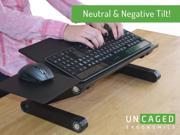 Uncaged Ergonomics WorkEZ Keyboard Tray Mouse Pad Adjustable Height Angle Ergonomic Computer Keyboard Stand with Negative Tilt Black WEKTb