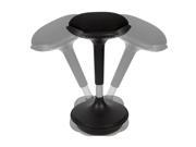 WOBBLE STOOL Adjustable Height Active Sitting Chair. The Perfect Ergonomic Standing Desk Office Bar Stool. Rock Swivel Tilt Burn Calories Black