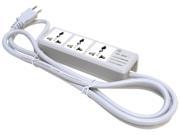 Ceptics Portable Travel Power Strip Charger 3 Universal Outlet Input From 100v 240v Power Sockets US Cord