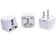 Ceptics Type B Grounded Universal Plug Adapter for US 3 Pack