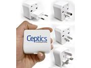 Ceptics International Universal Travel Plug Converter Adapter 3 Piece Kit