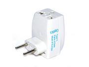 Ceptics Type C 3 Outlet Travel Adapter Plug for Most of Europe and Turkey