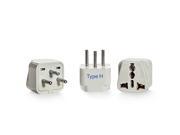 Ceptics Type H Grounded Universal Plug Adapter Converter for Israel Pack of 3