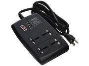 Ceptics PS 4U Heavy Duty Power Strip 4 Universal Outlet 4 4.2A USB Charger 100v 240v Power Sockets