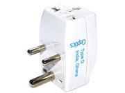Cepticts Type D 3 Outlet Travel Adapter Power Plug For Use In India and Africa