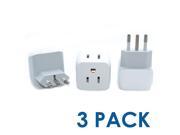 Ceptics USA to Italy Travel Adapter Plug Type L 3 Pack Dual Inputs Ultra Compact