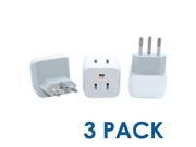 Ceptics USA to Switzerland Travel Adapter Plug Type J 3 Pack Dual Inputs Ultra Compact