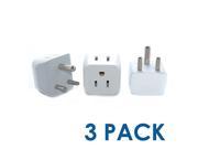 Ceptics USA to India Africa Travel Adapter Plug Type D 3 Pack Dual Inputs Ultra Compact