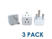 Ceptics USA to South Africa Travel Adapter Plug Type M 3 Pack Dual Inputs Ultra Compact