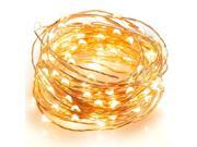 LED String Lights 100 LEDs Dimmable Copper Wire String Lights Waterproof Starry String Lights Decorate for Landscape Gardens Homes Christmas Party 33 ft War