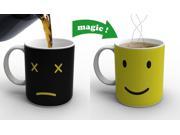 High Quality Black Colour Changing Magic Morning Coffee Mug Cup Orange