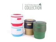 Cosyzone Silicone Collapsible Coffee Cup Reusable Foldable Cup Folding Mug Leak Proof Locked Lid for Reading Traveling Camping School Outdoor Gift Cups
