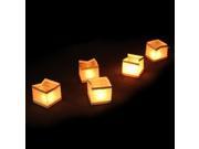 Square Chinese Lanterns Wishing Praying Floating River Paper Candle Light 10 pack