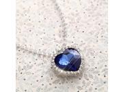 Titanic Heart of Ocean Pendant Alloy Sparkling Rhinestone Crystal Diamond Necklace Chain Blue