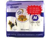 Wiki Wags® Male Dog Disposable Diaper Wraps Size Medium Pack