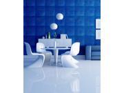 Easy Peel And Stick Durable Plastic 3D Wall Panel RIPPLE Design. 12 Panels. 32 SF. Matte White. Paintable