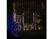 BingXing Window Curtain String Lights with 304 LEDs 8 Modes 9.8 x 9.8 feet for Decorating Home Garden Wedding Party Festival Holiday Warm White