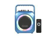 STARQUEEN Wireless Bluetooth Karaoke Boombox System 6.5 Woofer PA Speaker System with Mic Input USB TF Slot FM Radio Blue