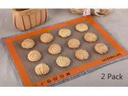 Modern Life Non Stick Silicone Baking Mat 2 Pack with Circles Extra Thick Half Sheet BPA Free and FDA Approved Bakeware Set