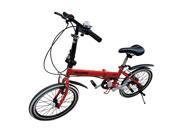 Mcboson 20 inch 6 speed red foldable cycle adult bicycle City Sport Tools push Bike Red