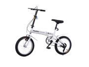 Mcboson 20 inch 6 speed red foldable cycle adult bicycle City Sport Tools push Bike White