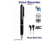 Professional Hidden Spy Voice Pen Audio Pen Audio Recorder With MP3 Player Function Built In 8GB
