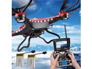 Vipwind New Design JJRC H8D 6-Axis Gyro 5.8G FPV RC Quadcopter Drone HD Camera+Monitor+2 Battery (Color: Red)