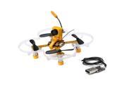 Vipwind Eachine X73 Micro FPV Racing Quadcopter BNF Based Naze32 Flight Controller With Frsky X9D Receiver (Color: Yellow)