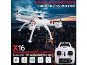 Vipwind BAYANGTOYS X16 Brushless 2.4G 4CH 6Axis RC Quadcopter RTF with Transmitter(This version without camera) (Size: Left Hand, Color: White)
