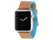 Case Mate Leather Watchband For Apple 38mm iWatch in Brown Blue CM032799