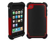 Ballistic Shell Gel Case for Apple iPhone 3G 3GS in Black Red SA0700 M355
