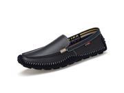 Slip on man fashion flat casual leather shoes