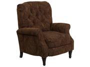 Traditional Tobacco Fabric Tufted Hi Leg Recliner By Flash Furniture